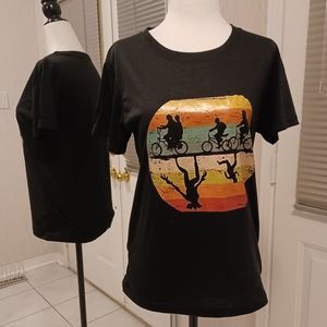 4/$60 Black Stranger Things Tee - Size Small